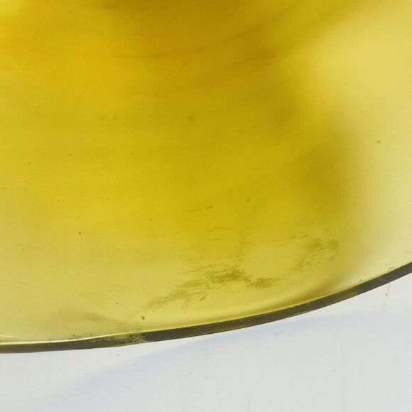 Hazel Atlas Waterfall Optic Ribbed Gold Vintage Amber Glass Pitcher MCM 1960s - Picture 5 of 12